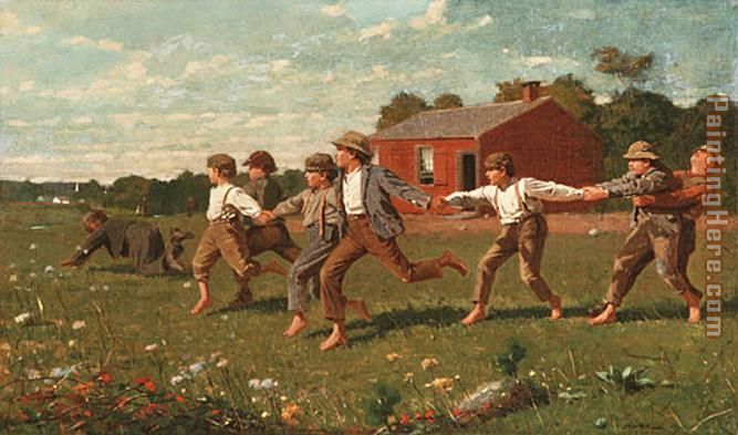 Snap the Whip painting - Winslow Homer Snap the Whip art painting